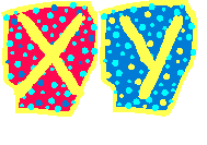 XとYの文字イメージ